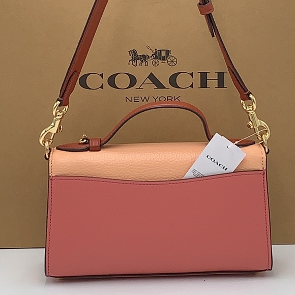 KLEO TOP HANDLE IN COLORBLOCK (COACH C8161) Gold/faded Blush Multi - Picture 11 of 16